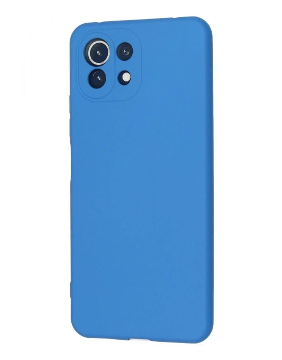 Newface Xiaomi Mİ 11 Lite Kılıf Nano içi Kadife Silikon - Mavi