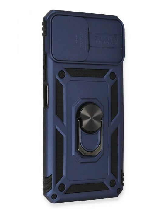 Newface Xiaomi Mİ 11 Lite Kılıf Pars Lens Yüzüklü Silikon - Lacivert