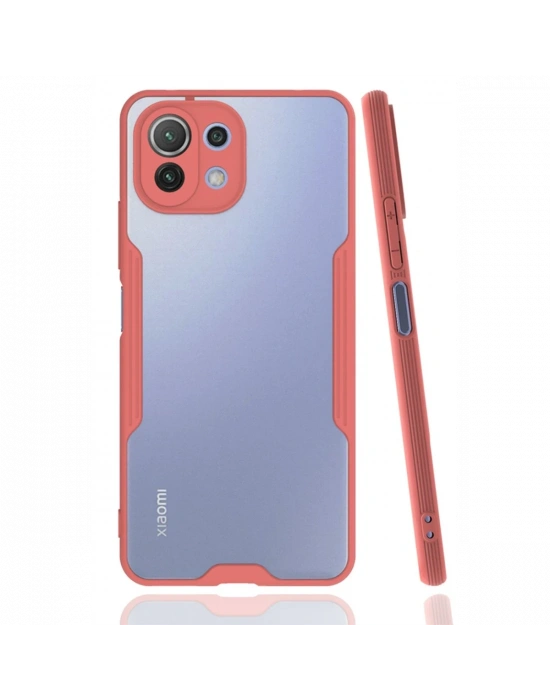 Newface Xiaomi Mİ 11 Lite Kılıf Platin Silikon - Pembe