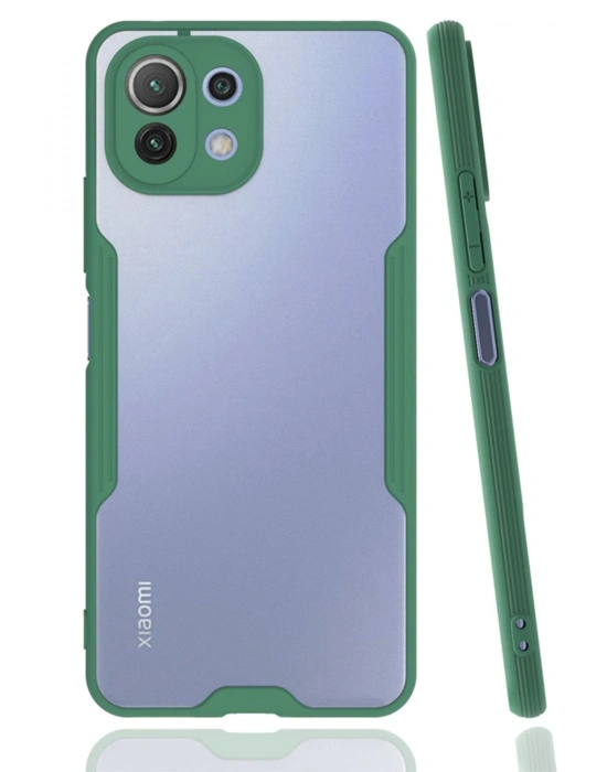 Newface Xiaomi Mİ 11 Lite Kılıf Platin Silikon - Yeşil