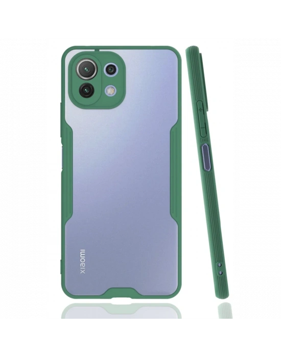 Newface Xiaomi Mİ 11 Lite Kılıf Platin Silikon - Yeşil