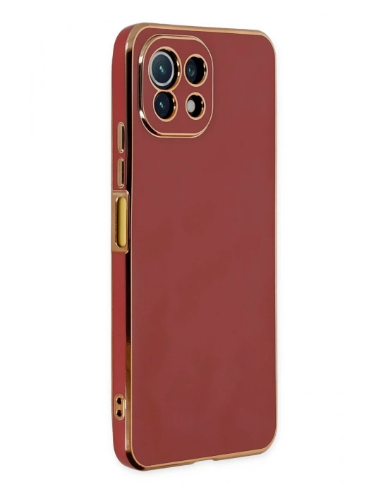 Newface Xiaomi Mİ 11 Lite Kılıf Volet Silikon - Kırmızı