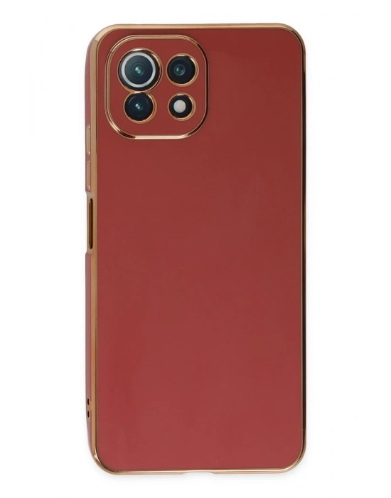Newface Xiaomi Mİ 11 Lite Kılıf Volet Silikon - Kırmızı