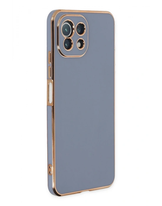 Newface Xiaomi Mİ 11 Lite Kılıf Volet Silikon - Mavi