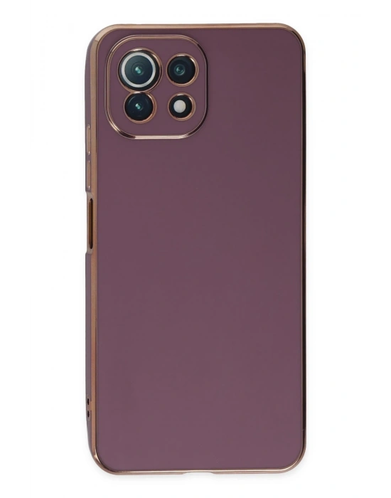 Newface Xiaomi Mİ 11 Lite Kılıf Volet Silikon - Mor