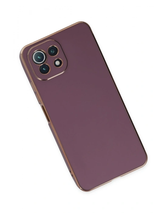 Newface Xiaomi Mİ 11 Lite Kılıf Volet Silikon - Mor