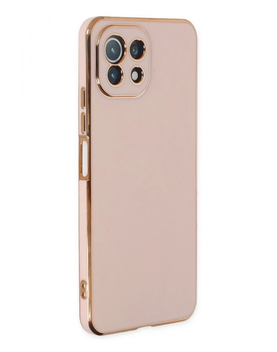 Newface Xiaomi Mİ 11 Lite Kılıf Volet Silikon - Pembe
