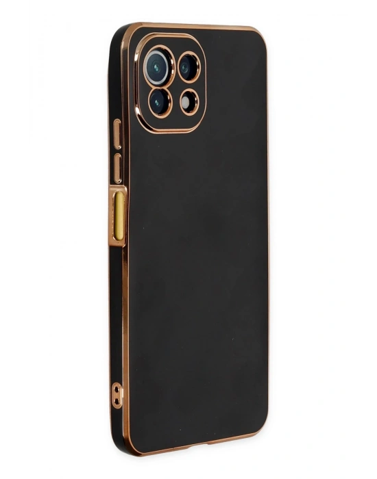 Newface Xiaomi Mİ 11 Lite Kılıf Volet Silikon - Siyah