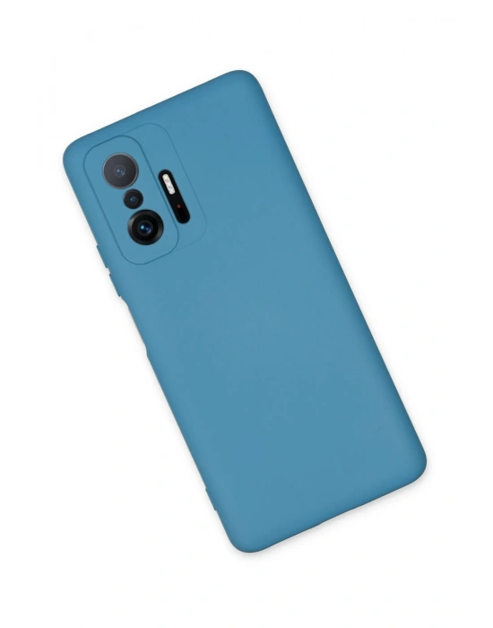 Newface Xiaomi Mi 11T Pro Kılıf Nano içi Kadife Silikon - Mavi