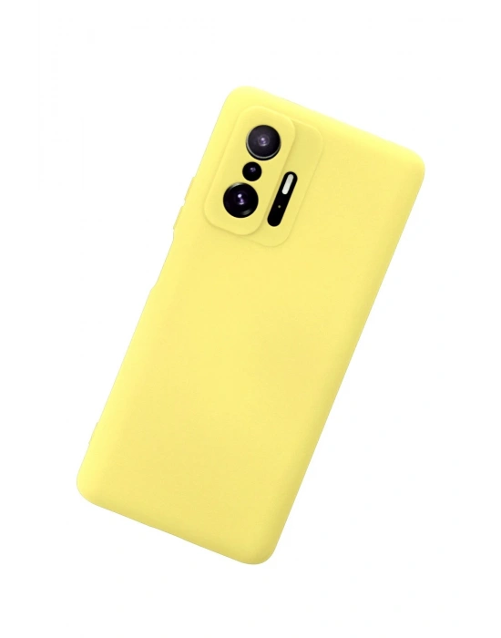 Newface Xiaomi Mi 11T Pro Kılıf Nano içi Kadife Silikon - Sarı