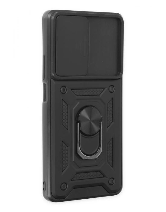 Newface Xiaomi Mi 11T Pro Kılıf Pars Lens Yüzüklü Silikon - Siyah