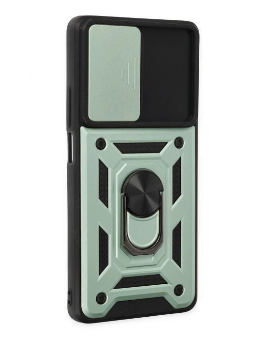 Newface Xiaomi Mi 11T Pro Kılıf Pars Lens Yüzüklü Silikon - Yeşil