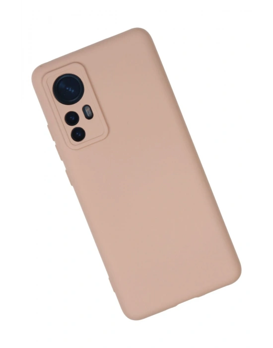 Newface Xiaomi Mi 12 Kılıf Nano içi Kadife Silikon - Pudra