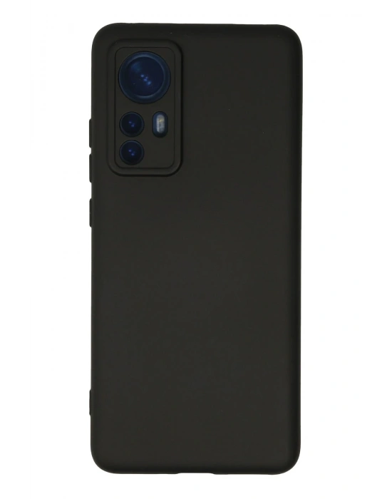 Newface Xiaomi Mi 12 Kılıf Nano içi Kadife Silikon - Siyah