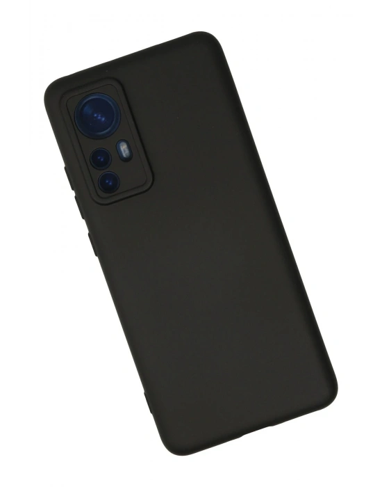 Newface Xiaomi Mi 12 Kılıf Nano içi Kadife Silikon - Siyah