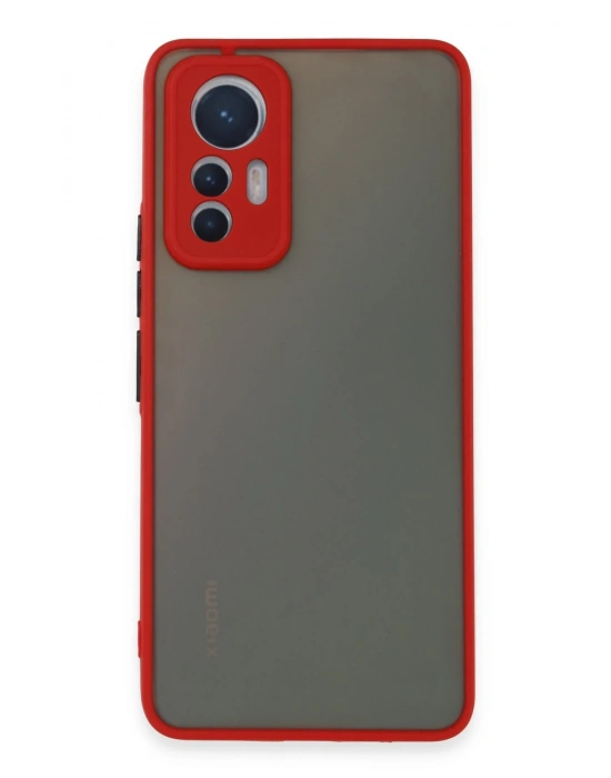 Newface Xiaomi Mi 12 Lite Kılıf Montreal Silikon Kapak - Kırmızı