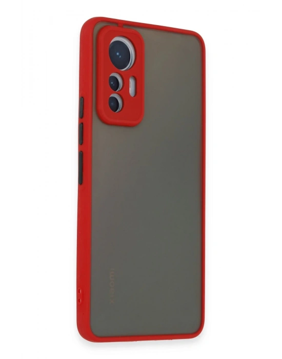 Newface Xiaomi Mi 12 Lite Kılıf Montreal Silikon Kapak - Kırmızı