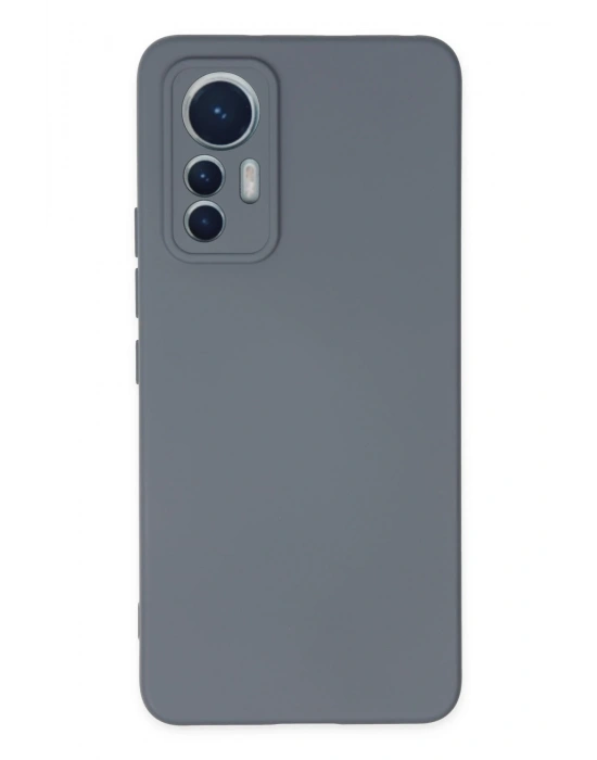 Newface Xiaomi Mi 12 Lite Kılıf Nano içi Kadife Silikon - Gri