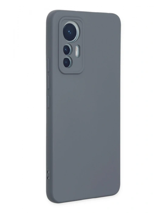 Newface Xiaomi Mi 12 Lite Kılıf Nano içi Kadife Silikon - Gri