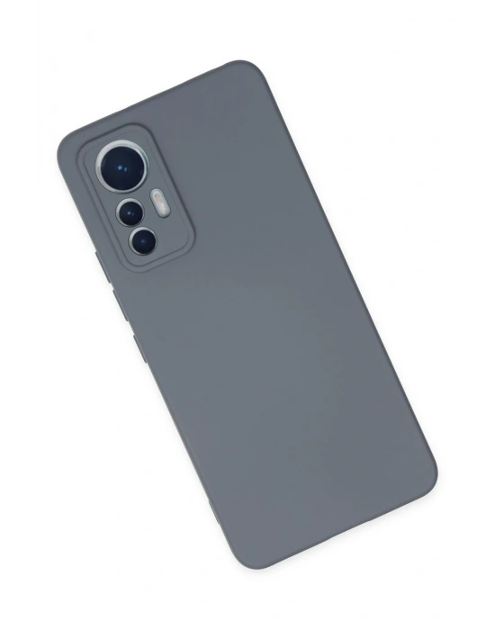 Newface Xiaomi Mi 12 Lite Kılıf Nano içi Kadife Silikon - Gri
