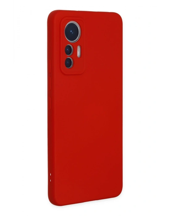 Newface Xiaomi Mi 12 Lite Kılıf Nano içi Kadife Silikon - Kırmızı