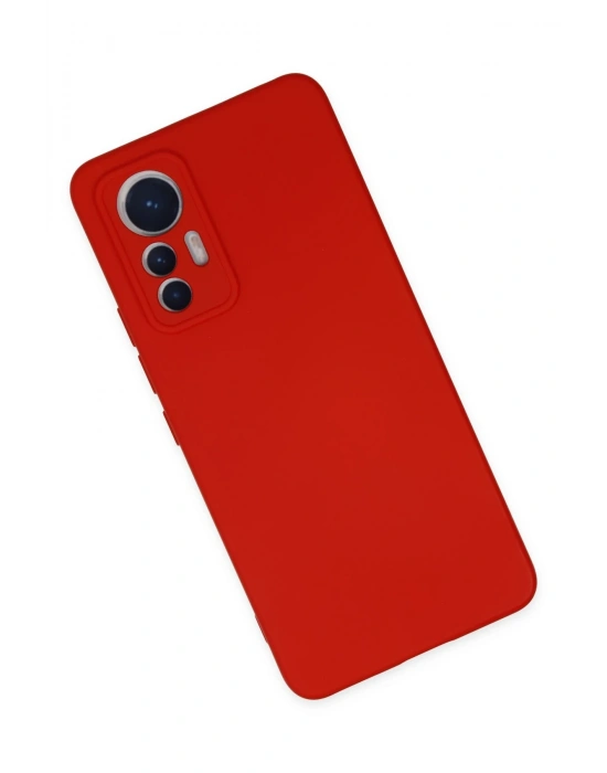 Newface Xiaomi Mi 12 Lite Kılıf Nano içi Kadife Silikon - Kırmızı