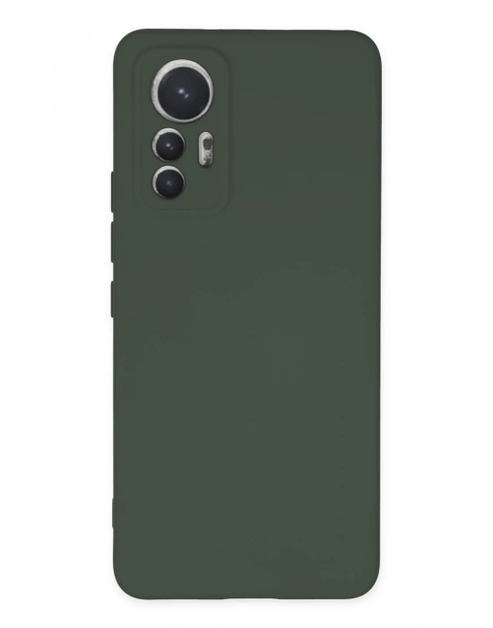 Newface Xiaomi Mi 12 Lite Kılıf Nano içi Kadife Silikon - Koyu Yeşil