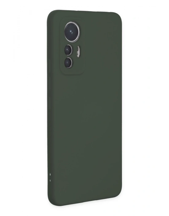 Newface Xiaomi Mi 12 Lite Kılıf Nano içi Kadife Silikon - Koyu Yeşil
