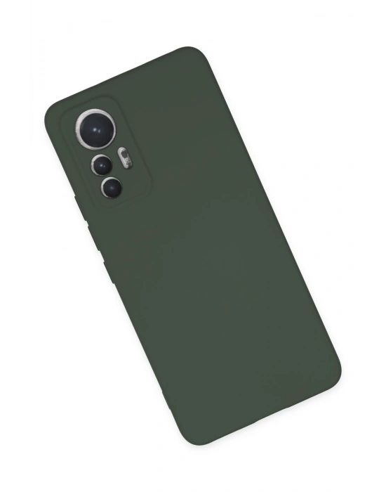 Newface Xiaomi Mi 12 Lite Kılıf Nano içi Kadife Silikon - Koyu Yeşil