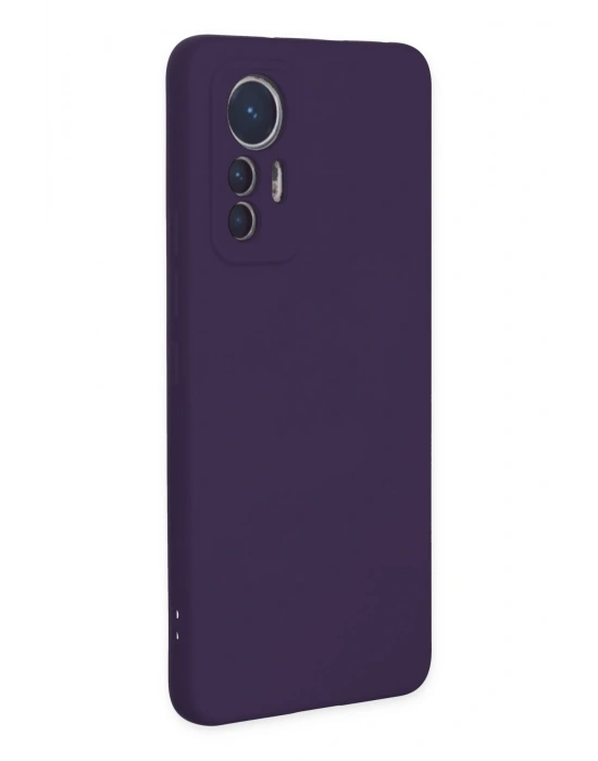 Newface Xiaomi Mi 12 Lite Kılıf Nano içi Kadife Silikon - Mor
