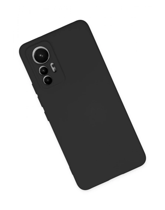 Newface Xiaomi Mi 12 Lite Kılıf Nano içi Kadife Silikon - Siyah