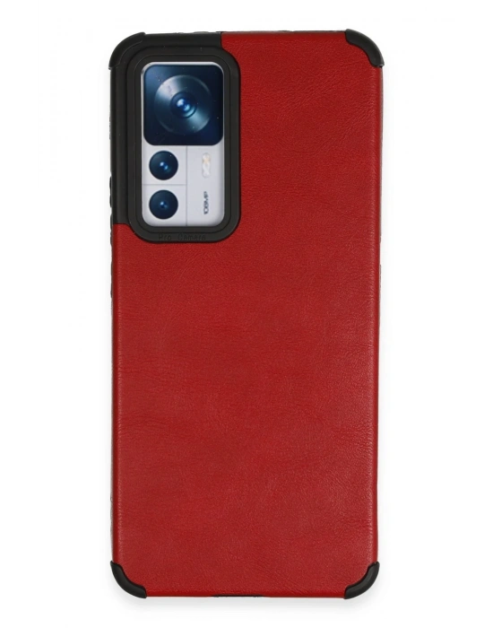 Newface Xiaomi Mi 12T Kılıf Loop Deri Silikon - Kırmızı