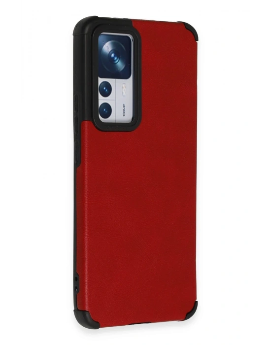Newface Xiaomi Mi 12T Kılıf Loop Deri Silikon - Kırmızı