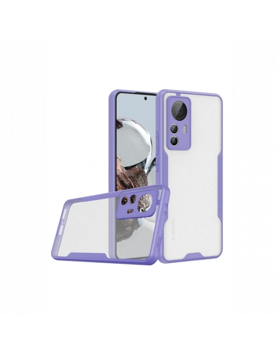 Newface Xiaomi Mi 12T Kılıf Platin Silikon - Lila