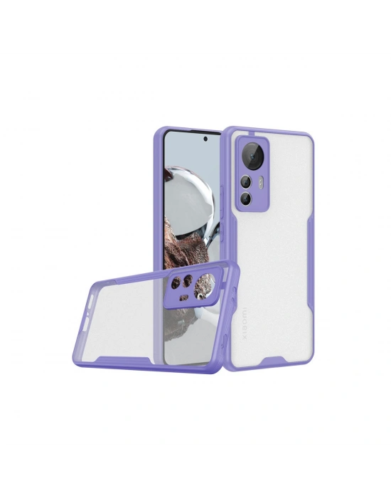 Newface Xiaomi Mi 12T Kılıf Platin Silikon - Lila