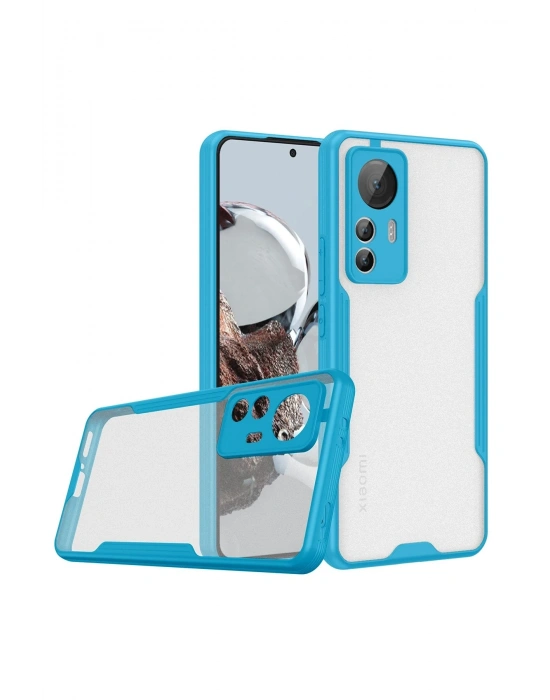 Newface Xiaomi Mi 12T Kılıf Platin Silikon - Mavi