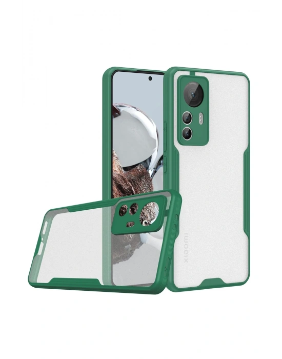 Newface Xiaomi Mi 12T Kılıf Platin Silikon - Yeşil