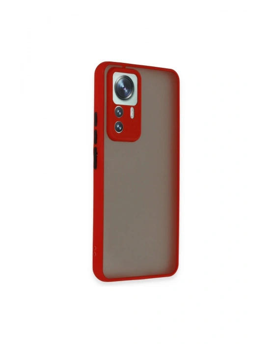 Newface Xiaomi Mi 12T Pro Kılıf Montreal Silikon Kapak - Kırmızı