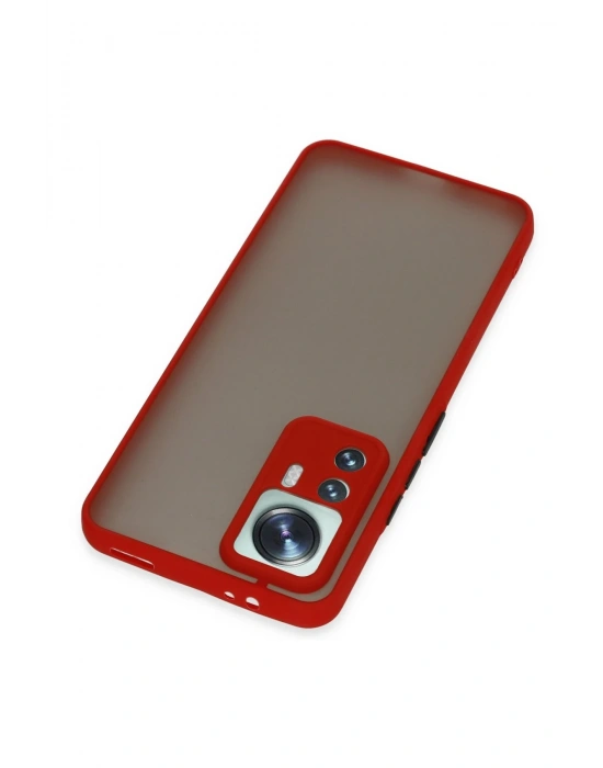 Newface Xiaomi Mi 12T Pro Kılıf Montreal Silikon Kapak - Kırmızı