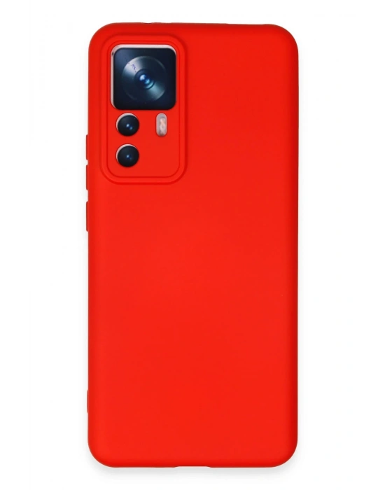Newface Xiaomi Mi 12T Pro Kılıf Nano içi Kadife Silikon - Kırmızı
