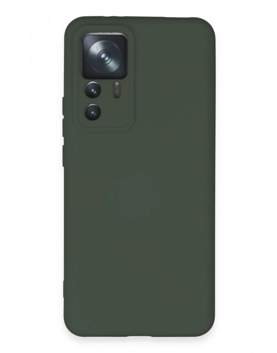 Newface Xiaomi Mi 12T Pro Kılıf Nano içi Kadife Silikon - Koyu Yeşil