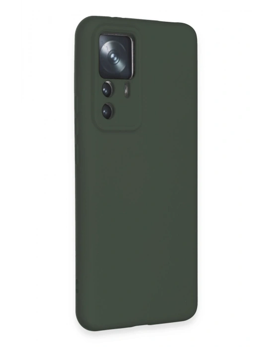 Newface Xiaomi Mi 12T Pro Kılıf Nano içi Kadife Silikon - Koyu Yeşil
