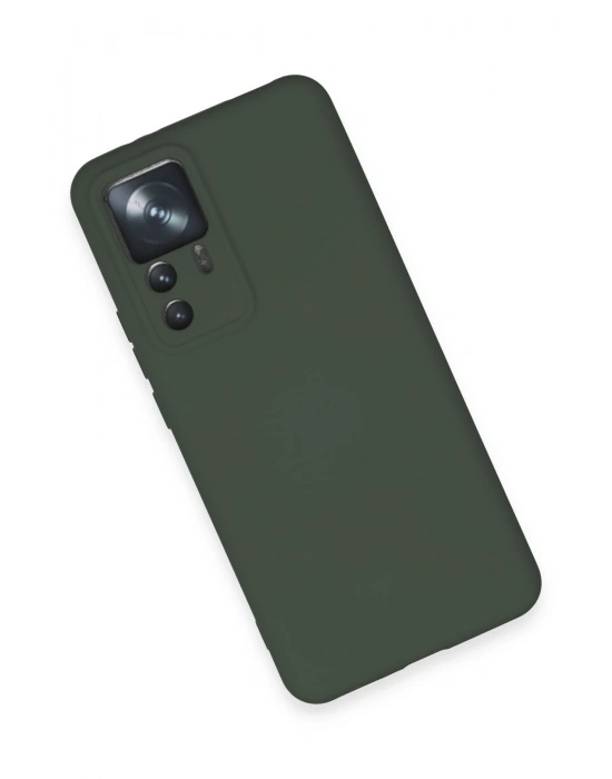 Newface Xiaomi Mi 12T Pro Kılıf Nano içi Kadife Silikon - Koyu Yeşil