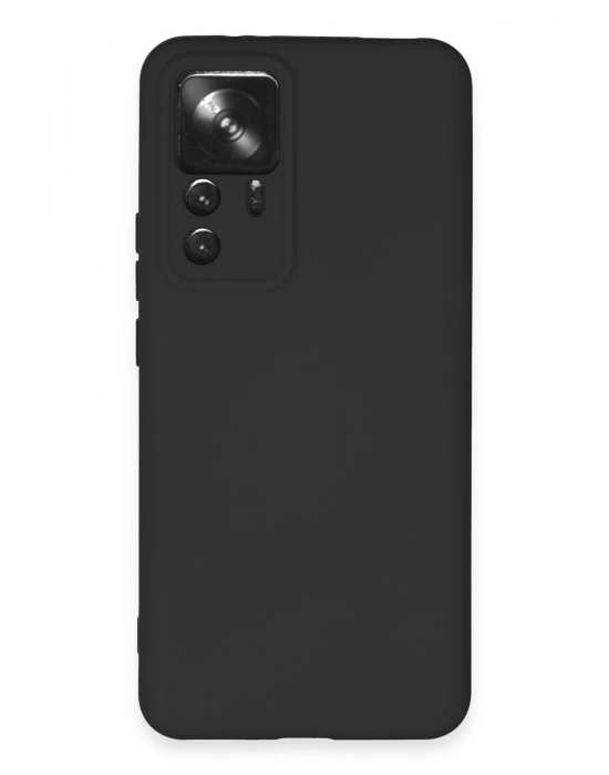 Newface Xiaomi Mi 12T Pro Kılıf Nano içi Kadife Silikon - Siyah