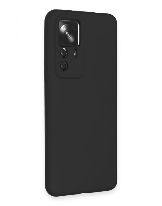 Newface Xiaomi Mi 12T Pro Kılıf Nano içi Kadife Silikon - Siyah