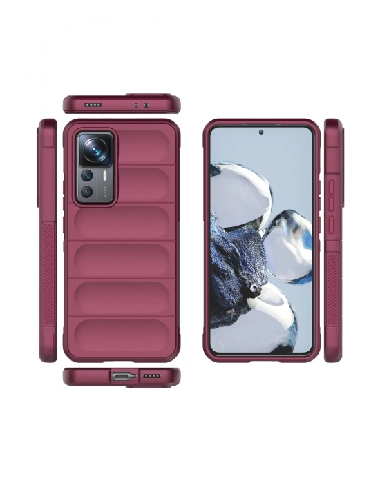 Newface Xiaomi Mi 12T Pro Kılıf Optimum Silikon - Bordo