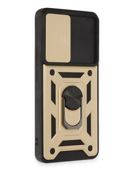 Newface Xiaomi Mi 12T Pro Kılıf Pars Lens Yüzüklü Silikon - Gold