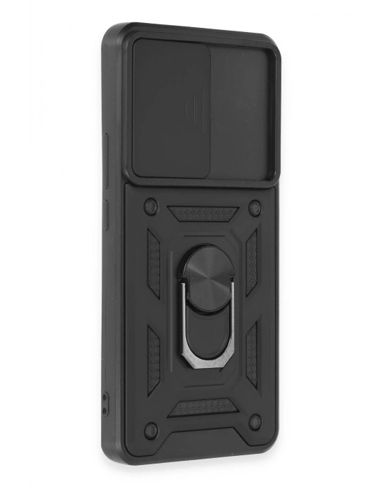 Newface Xiaomi Mi 12T Pro Kılıf Pars Lens Yüzüklü Silikon - Siyah