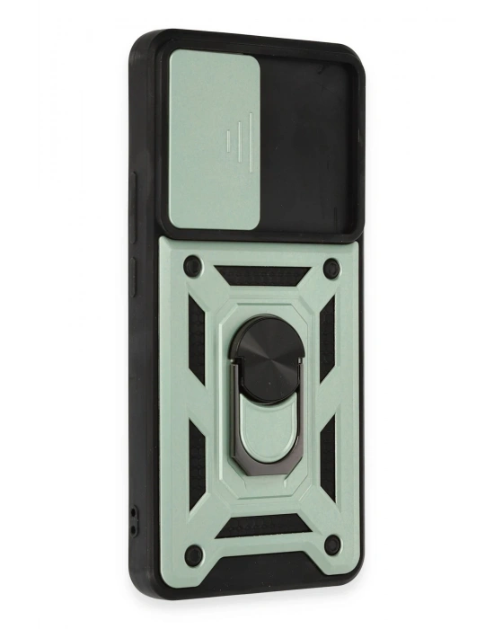 Newface Xiaomi Mi 12T Pro Kılıf Pars Lens Yüzüklü Silikon - Yeşil