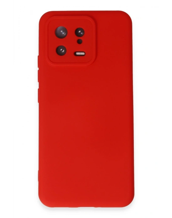 Newface Xiaomi Mi 13 Kılıf Nano içi Kadife Silikon - Kırmızı